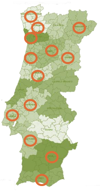 Distribuição territorial das doações por distrito entre janeiro a outubro de 2015 Distribuição territorial das doações por distrito entre janeiro a outubro de 2015