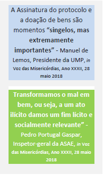 A ASAE firma Protocolo de colaboração com a União das Misericórdias Portuguesas (UMP)