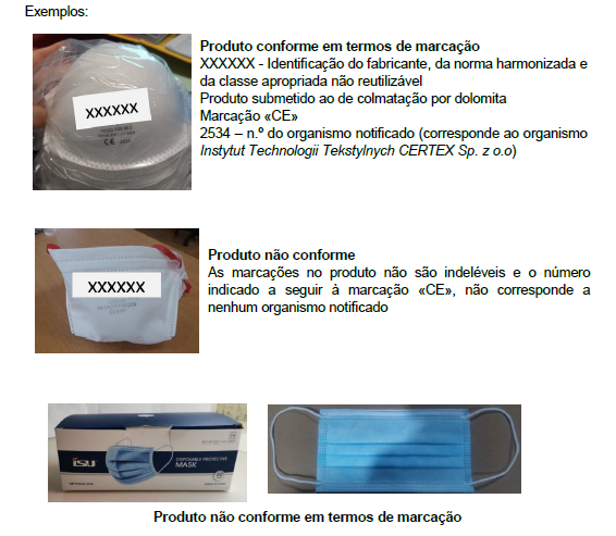 Máscaras de proteção - Tipos de máscaras