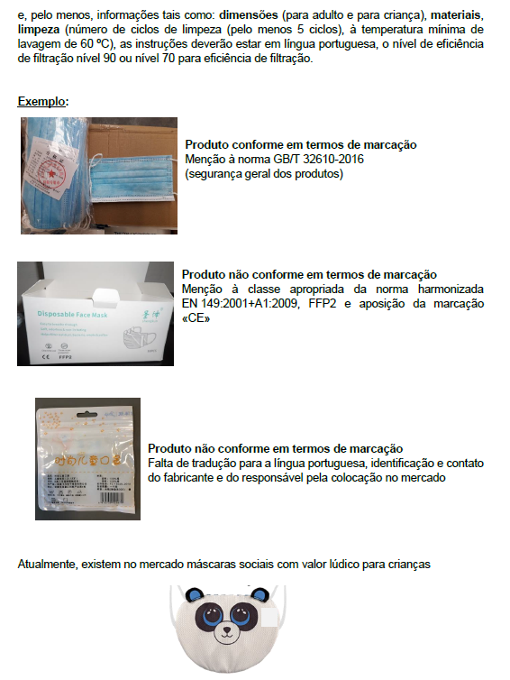 Máscaras de proteção - Tipos de máscaras Máscaras de proteção - Tipos de máscaras