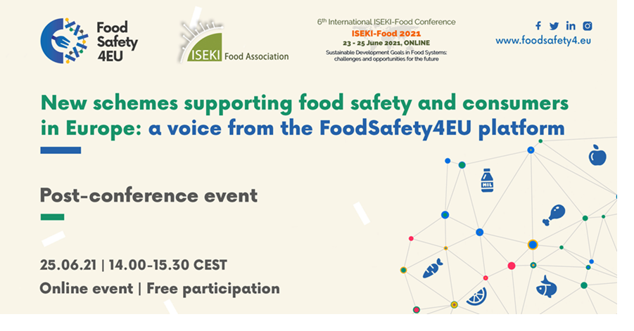 Projeto FOODSAFETY4EU - 25 de junho das 13:00 às 14:30