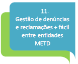 11.Gestão de denúncias e reclamações + fácil entre entidades METD