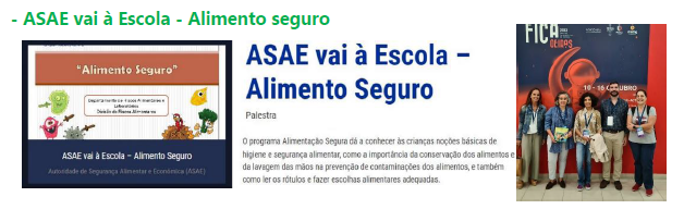 ASAE colabora com o FIC.A - Festival Internacional de Ciência ASAE colabora com o FIC.A - Festival Internacional de Ciência