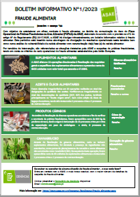 Boletim Informativo nº 1 - Fraude Alimentar